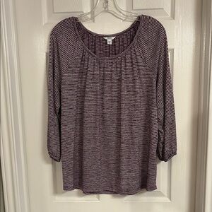 Striped Maroon Women's Top